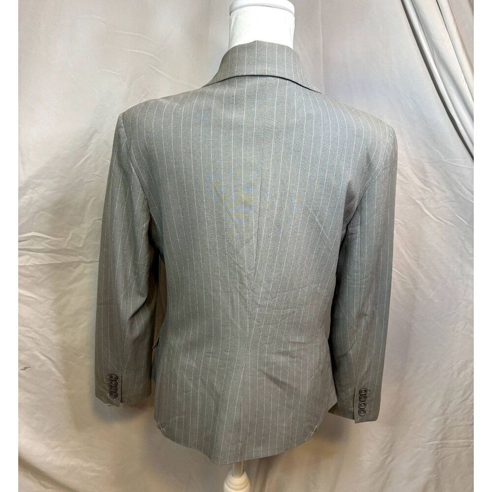 Steve & Barry's Uptown Gray Pinstripe Blazer One Button Womens Business NWT - Picture 4 of 8